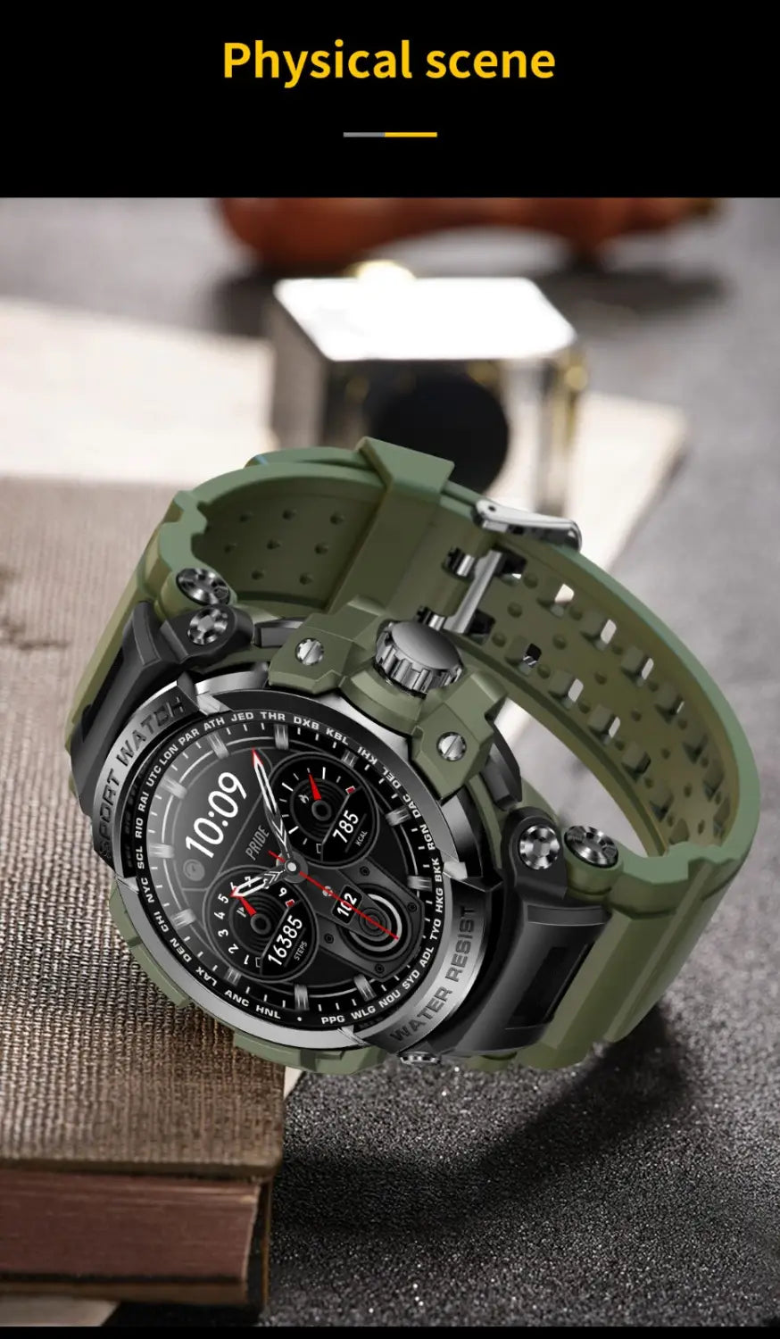 LC16 smartwatch Bluetooth call outdoor three defense heart rate monitoring smart watch