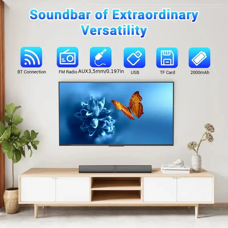 2-in-1 Soundbar For The Living Room Home Bluetooth Speaker With Built-in