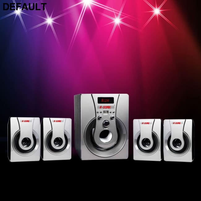 ’8’’ 4.1 Channel Bluetooth Set Silver Home Theater Speakers