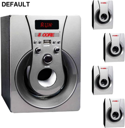 ’8’’ 4.1 Channel Bluetooth Set Silver Home Theater Speakers