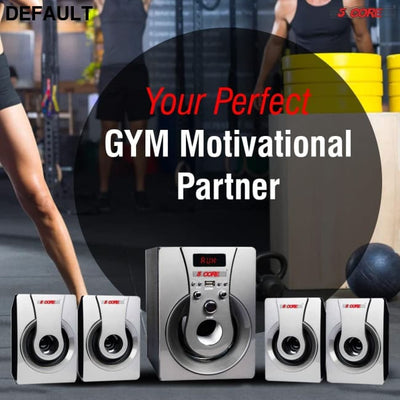 ’8’’ 4.1 Channel Bluetooth Set Silver Home Theater Speakers