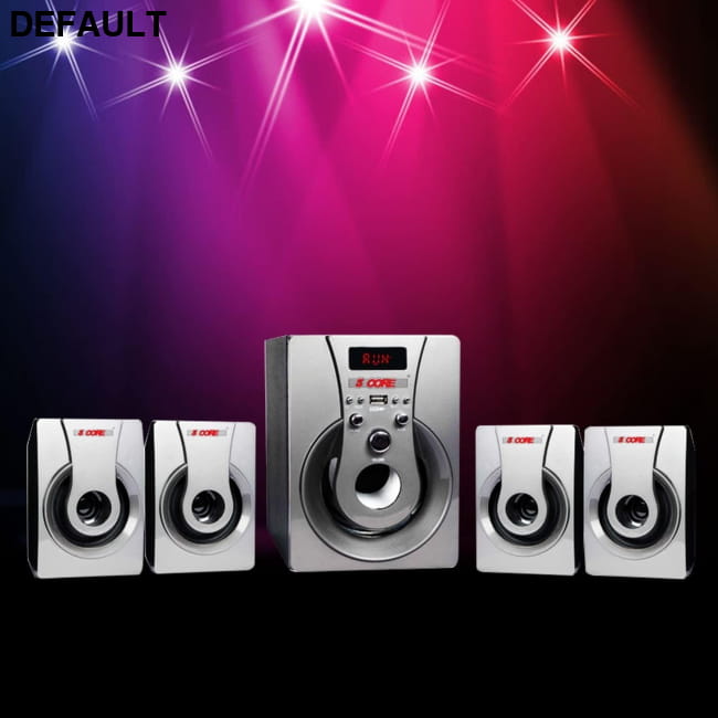 8 4.1 Channel Bluetooth Set with High Quality Balanced Sound Silver Home Theater Speakers