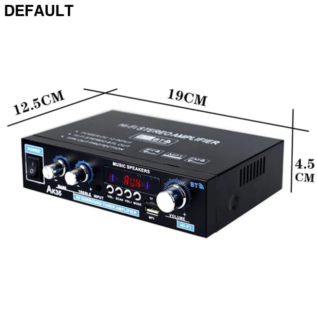 800W Home Car Amplifiers 2 Channel bluetooth 5.0 Stereo Power