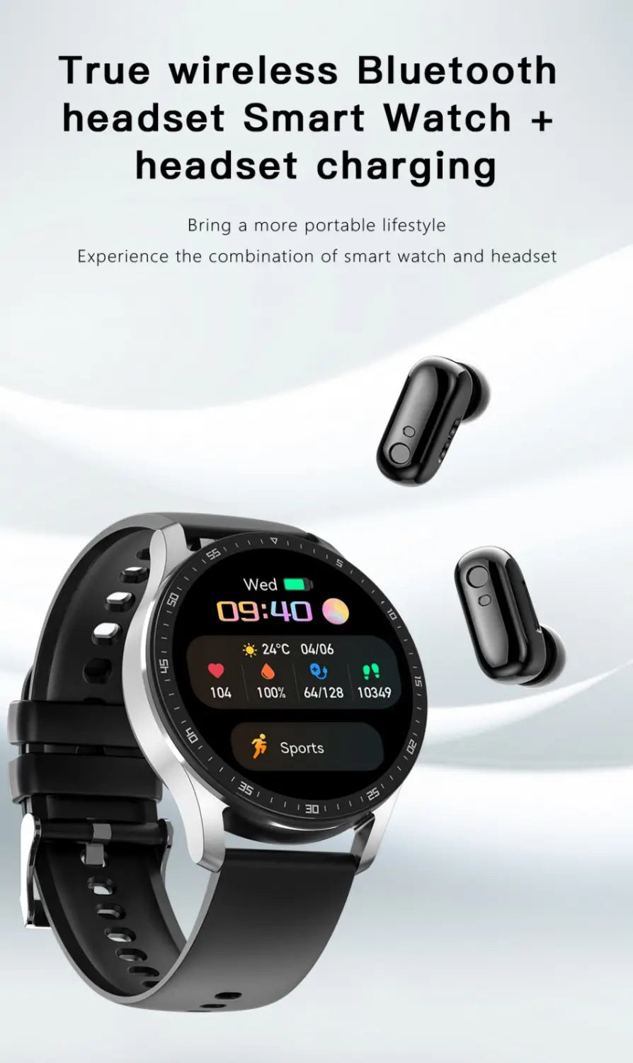 X7 smart watch TWS Bluetooth headset two in one call ultra thin sports bracelet