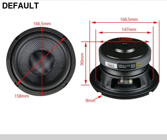 80W-160W 6.5 inch subwoofer speaker unit HIFI 4ohm 8ohm glass fiber woven basin deep bass large magnetic 1PCS Car