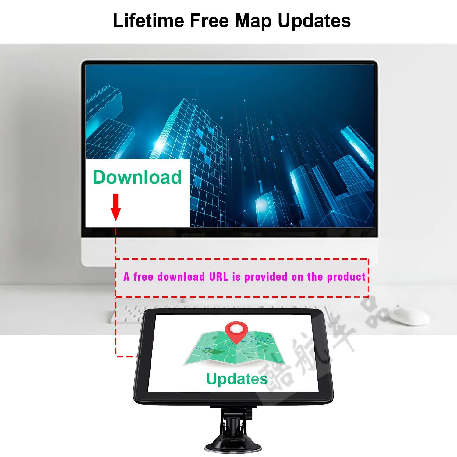 Portable 7inch Car GPS Navigator for Universal Use in Cars