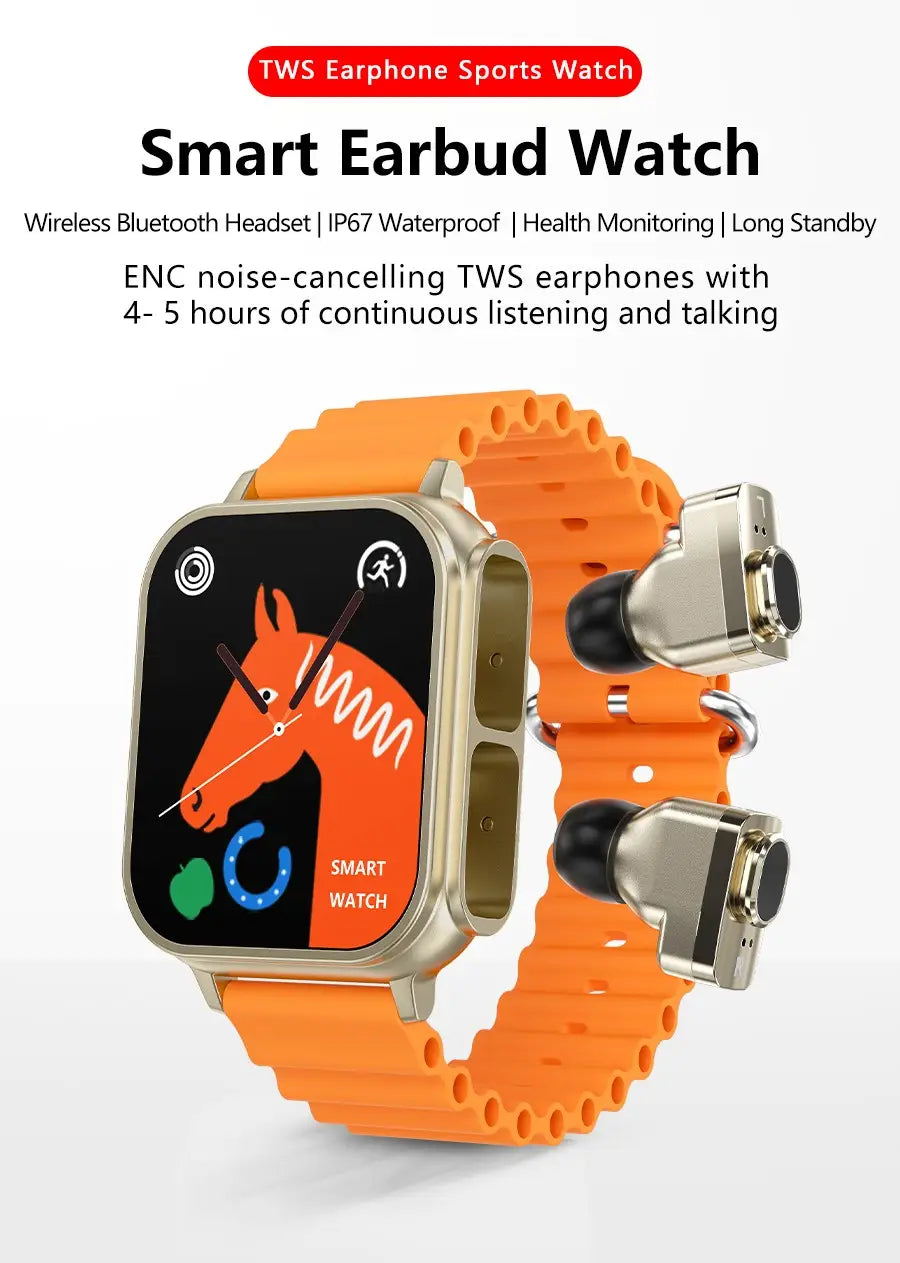 N22 smart watch 2023TWS Bluetooth headset two in one multi sport heart rate and blood pressure monitoring