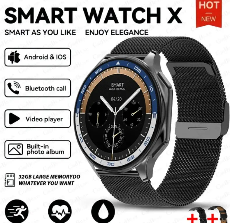 DT Watch X smartwatch with 4G large memory local music and video playback waterproof Bluetooth calling smart phone