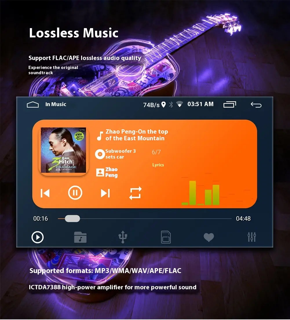 New Android 9-inch Car Bluetooth GPS Navigation Integrated Host