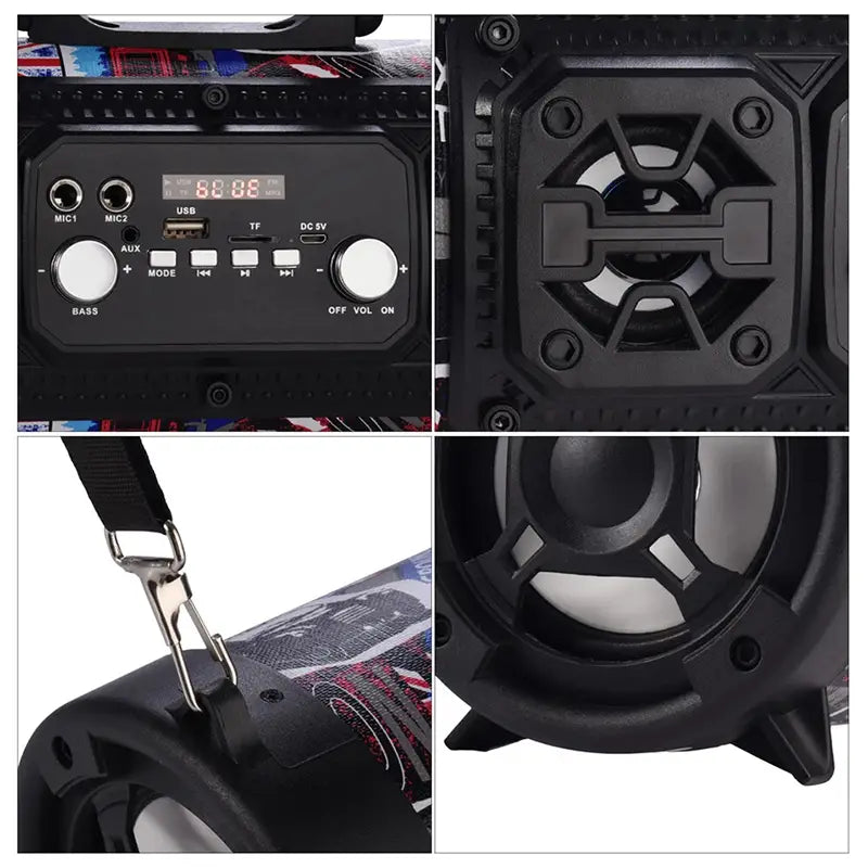 New Wireless Karaoke Smart Bluetooth Speaker Car Audio Subwoofer Gift for Computers/People Street Fashion