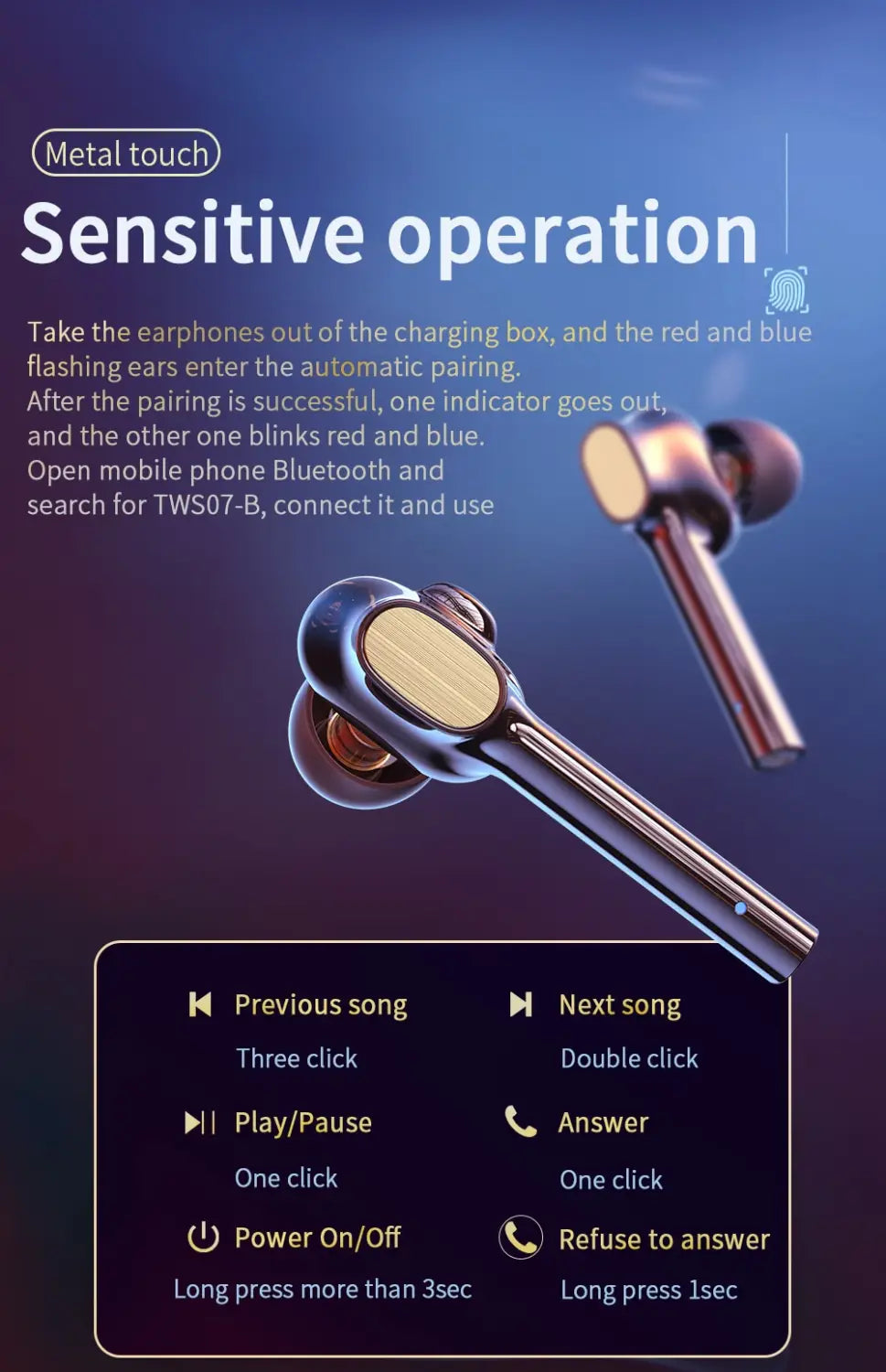 Essager 07B TWS Wireless Bluetooth 5.0 Earphone Headphones Mini Cordless Headset In Ear True Earbuds For iPhone Xiaomi