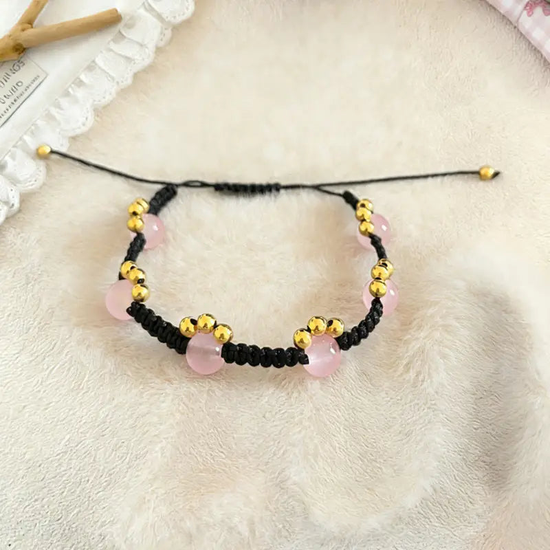 Retro Cat Claw Beaded Braided Bracelet For Women