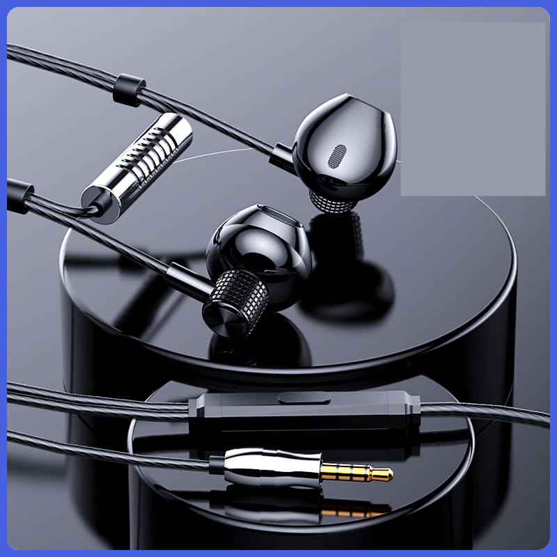 Dual Microphone Sound Card Wired Headset In-ear