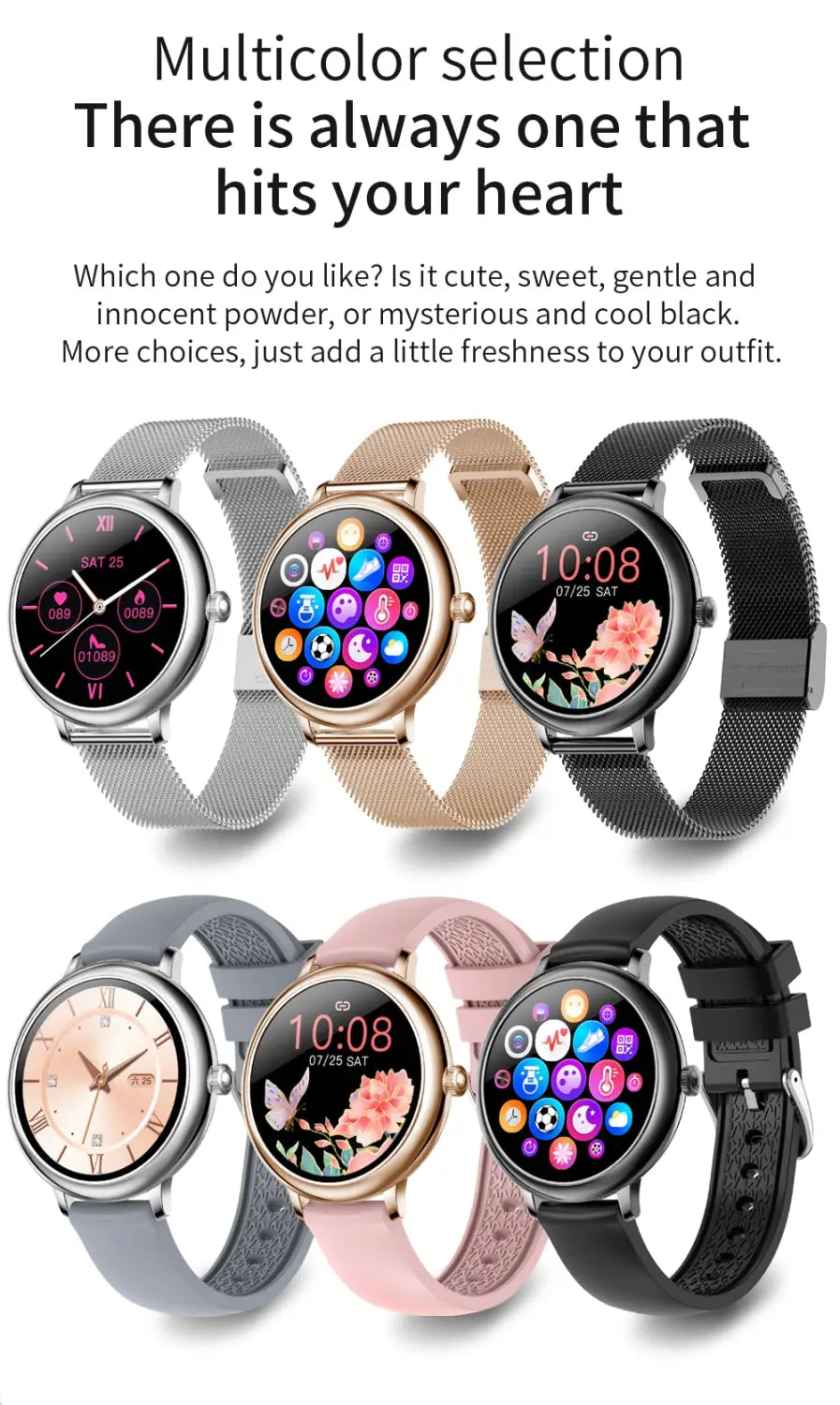 2020 SANLEPUS Stylish Women’s Smart Watch Luxury Waterproof Wristwatch Stainless Steel Casual Girls Smartwatch