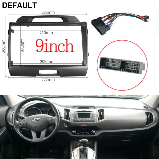 9 inch Car Radio Fascia for KIA SPORTAGE 2010-2015 Stereo frame-cord Installation Kit Electronics