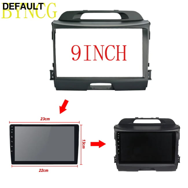 9 inch Car Radio Fascia for KIA SPORTAGE 2010-2015 Stereo frame-cord Installation Kit Electronics
