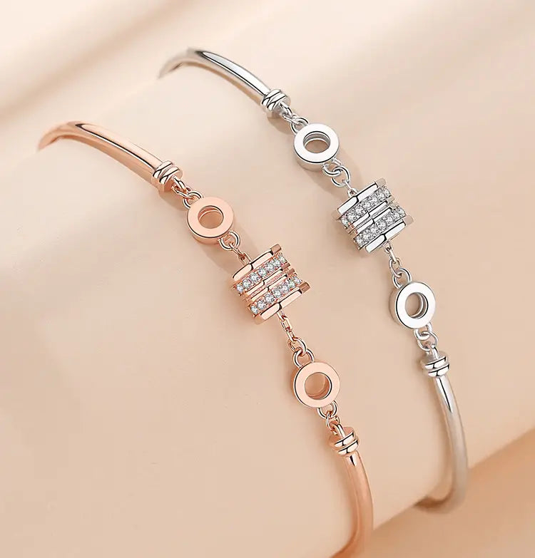 S925 small waist bracelet sterling silver niche design girlfriend rose gold light luxury gift jewelry