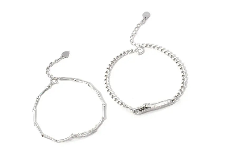 Couple Bracelet Female Sterling Silver Ins Korean Version Niche Design Valentine’s Day Gift Simple