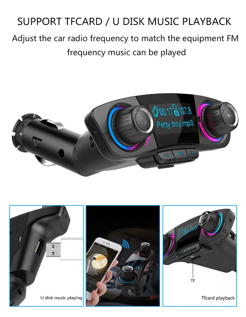 BT06 Car MP3 Bluetooth Player Charger Multi-Language