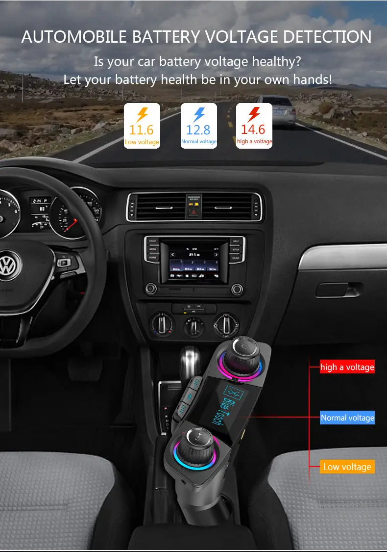 BT06 Car MP3 Bluetooth Player Charger Multi-Language