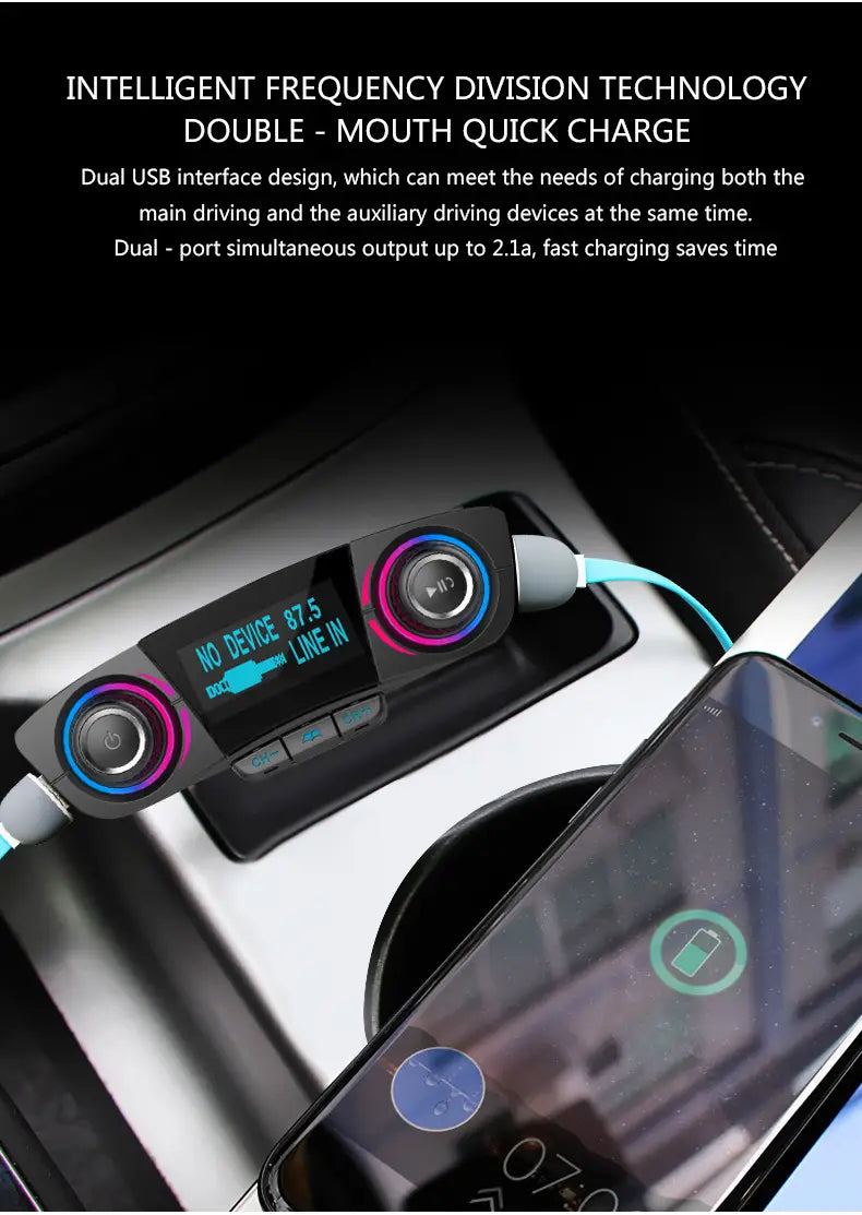 BT06 Car MP3 Bluetooth Player Charger Multi-Language