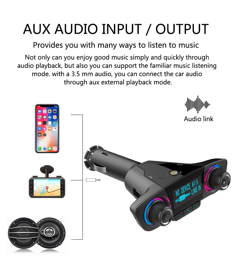 BT06 Car MP3 Bluetooth Player Charger Multi-Language