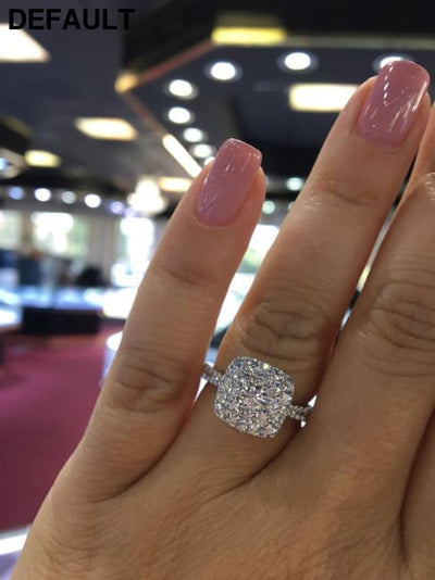 925 Silver Color Sterling 2 Carats Diamond Ring for Women 100% Jewelry Natural Gemstone Anillos De Bizuteria bijoux