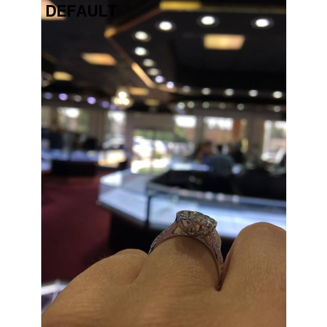 925 Silver Color Sterling 2 Carats Diamond Ring for Women Rings