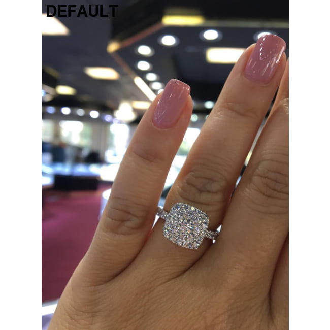 925 Silver Color Sterling 2 Carats Diamond Ring for Women Rings