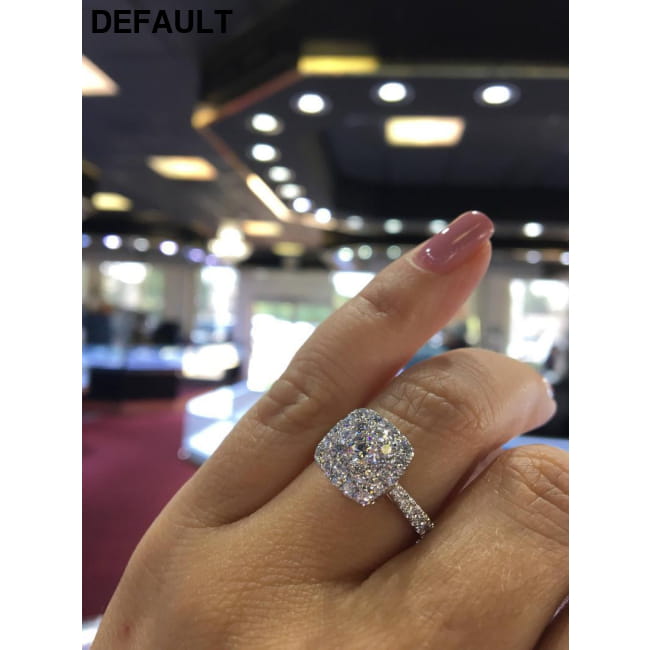 925 Silver Color Sterling 2 Carats Diamond Ring for Women Rings