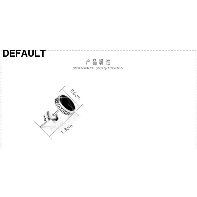 925 Silver Earrings Men Black Circle Single Simple Luxury Best Selling Products