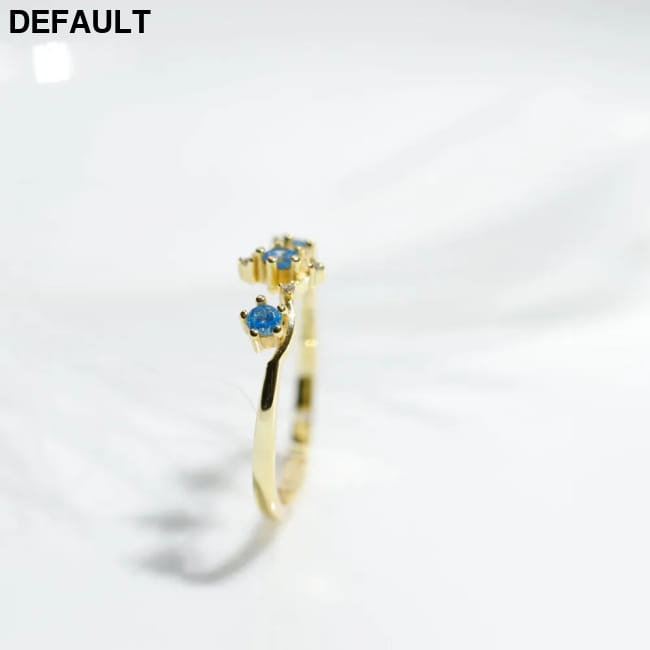 925 Sterling Silver Blue Zircon Crown Finger Ring Simple Bracelets Rings