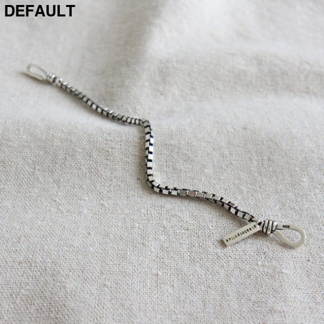 925 Sterling Silver Double Hook Box Chain Bracelet Thai Bracelets