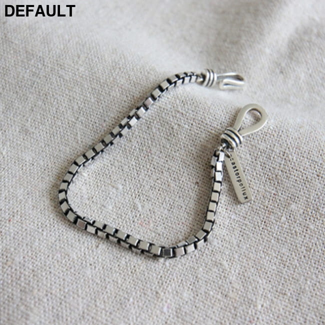 925 Sterling Silver Double Hook Box Chain Bracelet Thai Bracelets