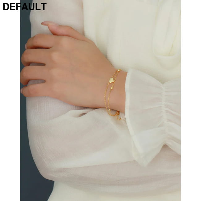 925 Sterling Silver Double Layer Heart-shaped Bracelet Bracelets Best Selling Products
