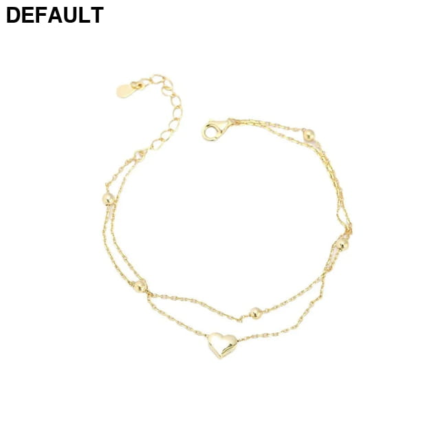 925 Sterling Silver Double Layer Heart-shaped Bracelet Bracelets Best Selling Products
