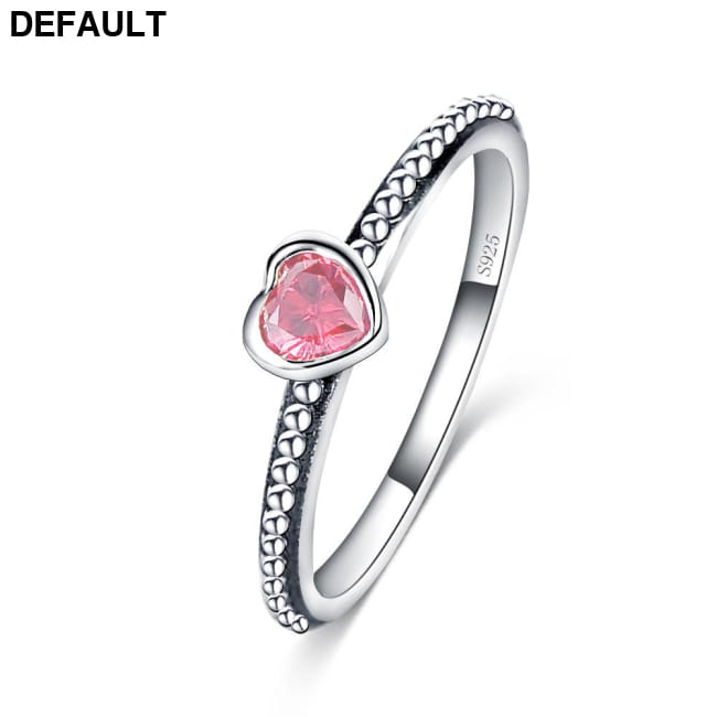 925 Sterling Silver Love Heart Romantic Ring Rings