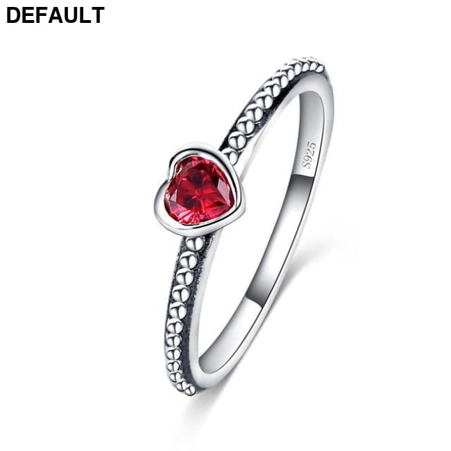 925 Sterling Silver Love Heart Romantic Ring Rings