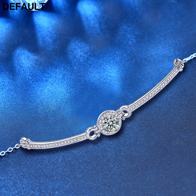 925 Sterling Silver Moissanite Bracelet 1 Karat / Bracelets