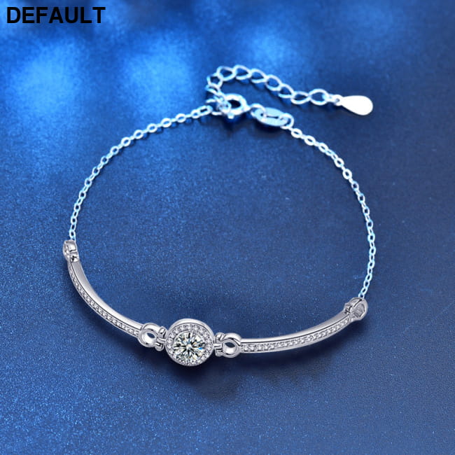925 Sterling Silver Moissanite Bracelet 1 Karat / Bracelets