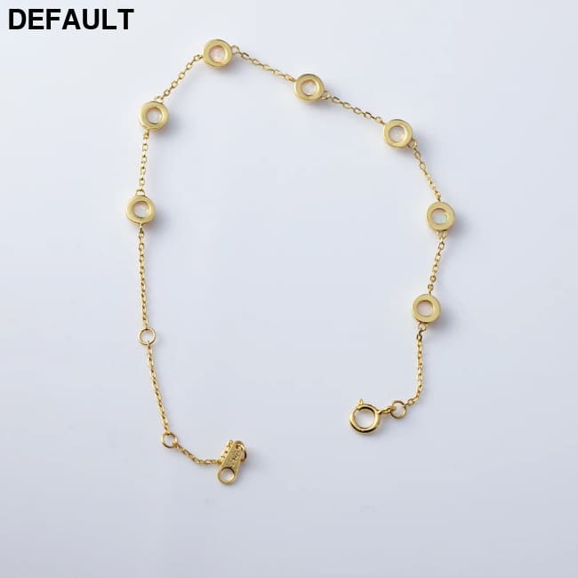 925 Sterling Silver Retro Seven Opal Bracelet Light Luxury Chain Fine Jewelry Wedding Party Gift Bracelets