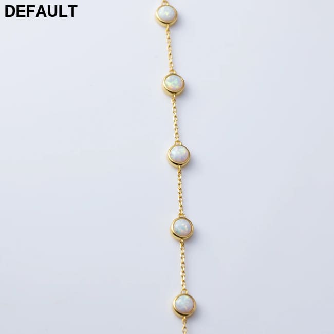 925 Sterling Silver Retro Seven Opal Bracelet Light Luxury Chain Fine Jewelry Wedding Party Gift Bracelets