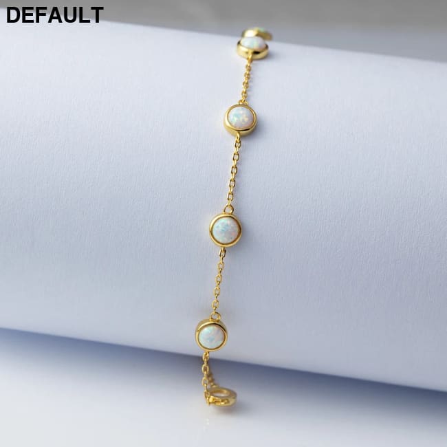 925 Sterling Silver Retro Seven Opal Bracelet Light Luxury Chain Fine Jewelry Wedding Party Gift Bracelets