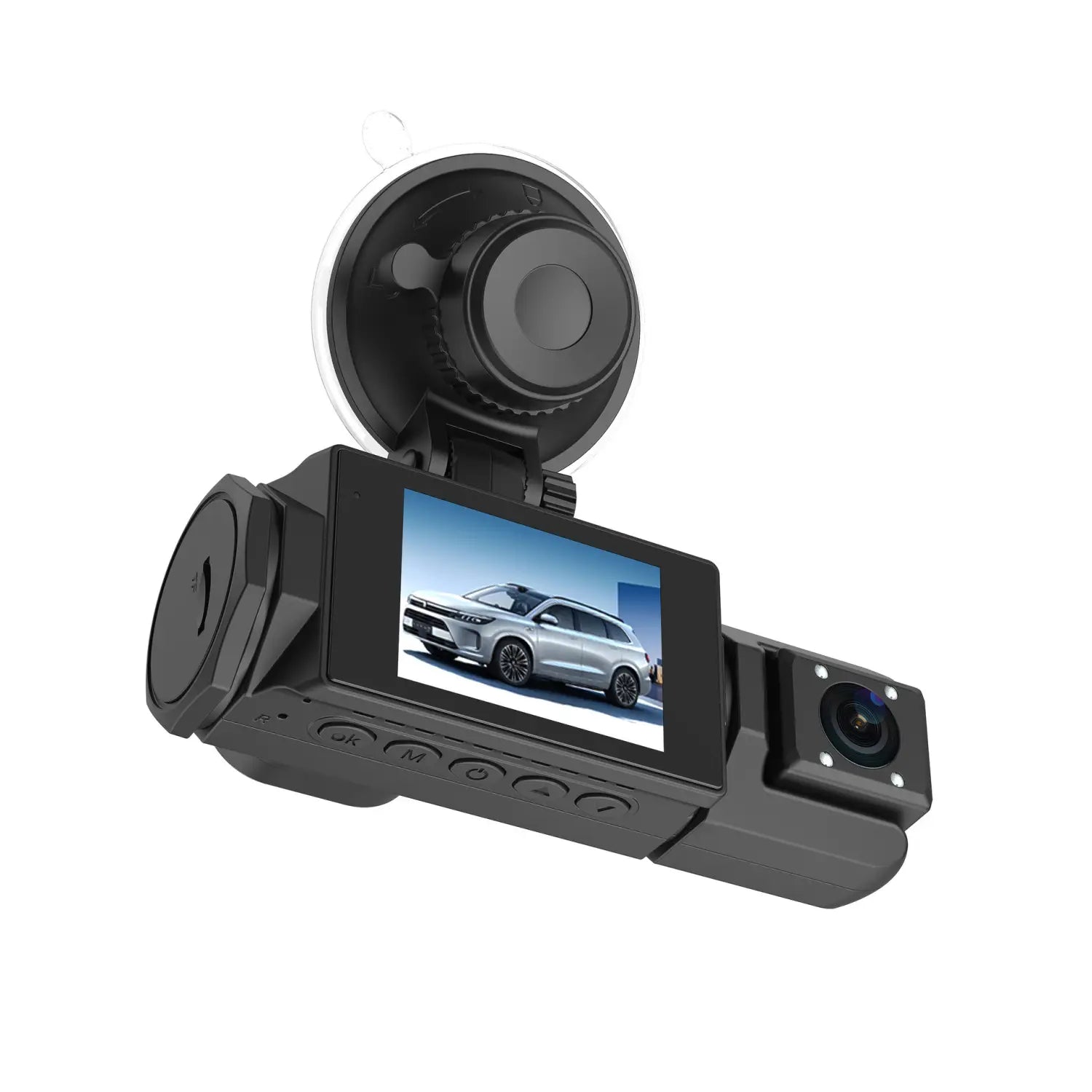 HD 1080p Driving Recorder Three-lens Same Display