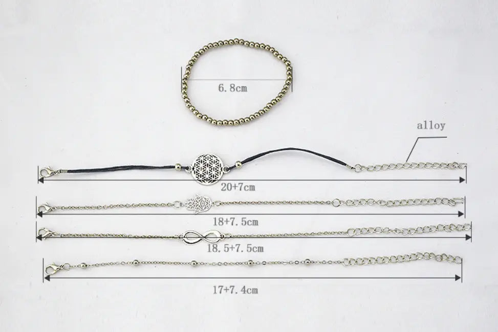 Bohemian Bracelets & Bangles Set Vintage Bead Boho Charm Bracelet For Women Jewelry Accessories Pulseras Mujer Bijoux