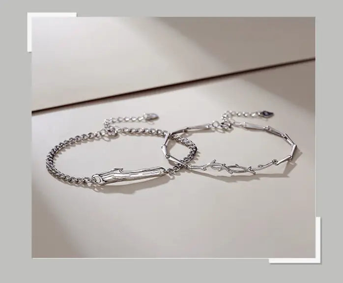 Couple Bracelet Female Sterling Silver Ins Korean Version Niche Design Valentine’s Day Gift Simple