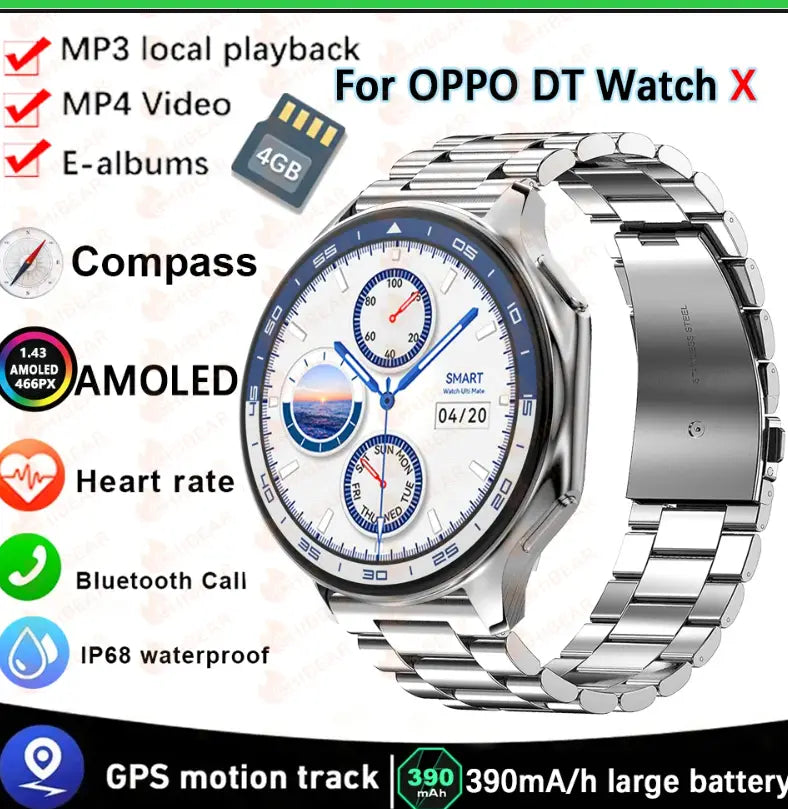DT Watch X smartwatch with 4G large memory local music and video playback waterproof Bluetooth calling smart phone
