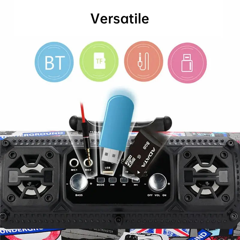 New Wireless Karaoke Smart Bluetooth Speaker Car Audio Subwoofer Gift for Computers/People Street Fashion