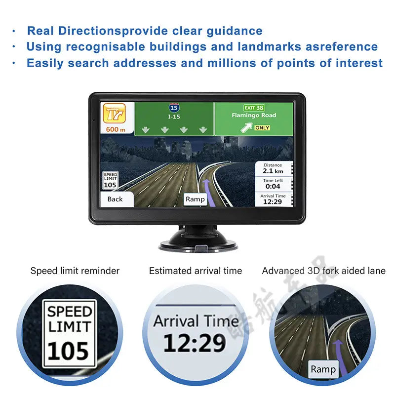 Portable 7inch Car GPS Navigator for Universal Use in Cars