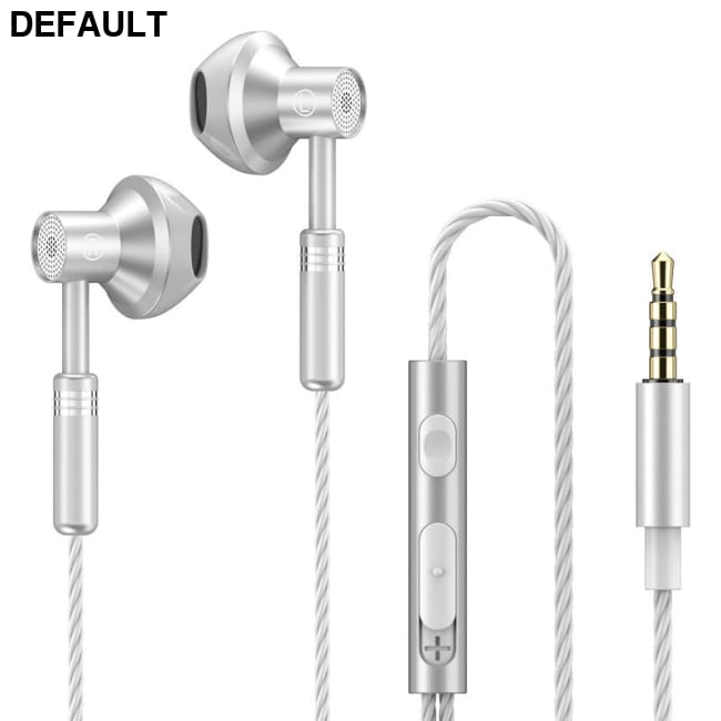 9D Stereo Wired In-Ear Earphones with Microphone for Bass silvery Best Selling Products